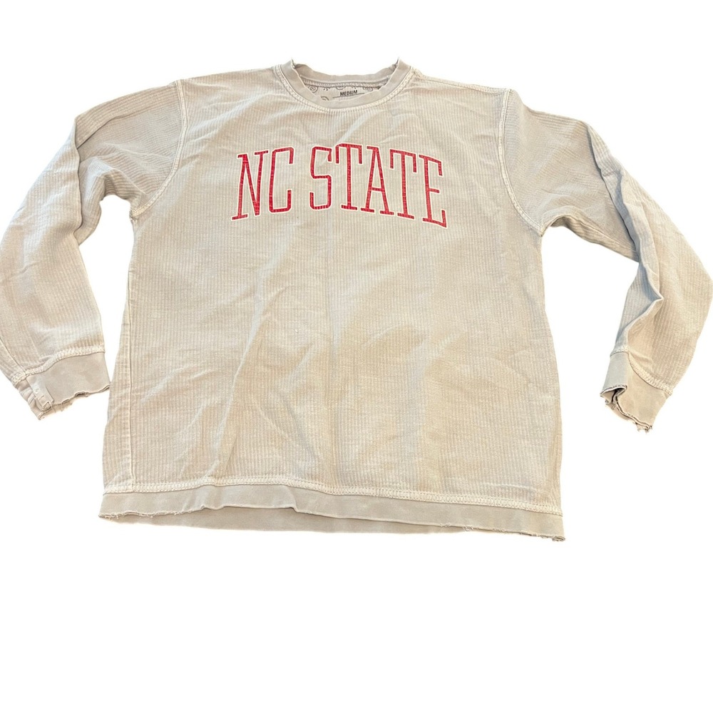 Pressbox NC State Wolfpack‎ Gray Waffle Knit Thermal Long Sleeve Shirt Medium
